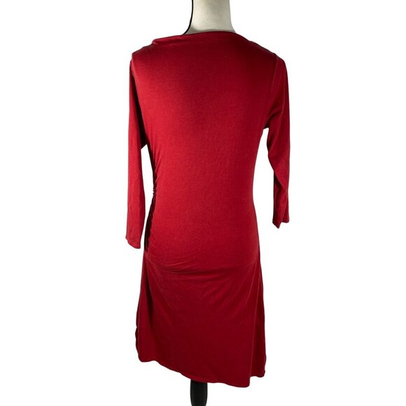 Patagonia seabreaks dress Asymmetrical Draped Neck 3/4 Sleeve Dress M Organic - Picture 5 of 10